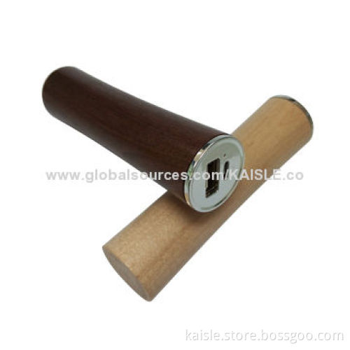 Power Banks with 2,200mAh Capacity, Short-circuit, Wooden Case